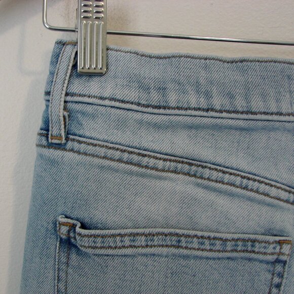 Aritzia Denim Forum Arlo High Rise Straight Jeans Raw Hem Organic Cotton Size 27 - Picture 13 of 13